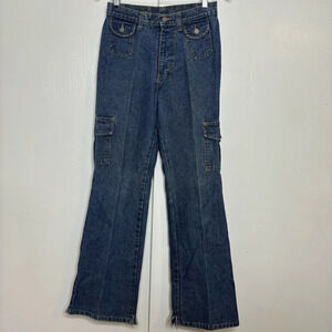 90s vintage high waist denim flare jeans
